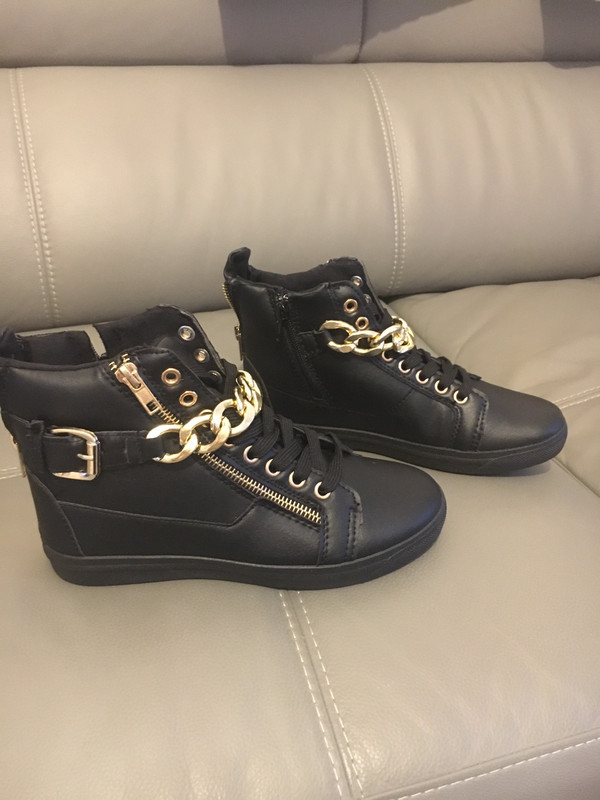 Basket noire montante discount femme