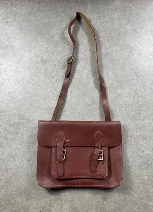 Sac bandoulière vintage cuir marron cartable rétro, brand: without brand, condition: Very good, €13.00, €14.35 includes Buyer Protection