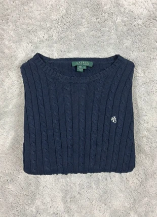 Pull sweat torsadé Ralph Lauren femme bleu foncé taille L logo brodé, marca: Lauren Ralph Lauren, estado: Muy bueno, tamaño: L / 40 / 12, 24,00 €, 25,90 € Protección al comprador incluida