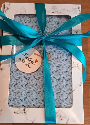 Blue Handmade Crochet Baby Blanket, brand: Handmade, condition: New with tags, size: Up to 1 month / 50 cm, €18.00, €19.60 includes Buyer Protection
