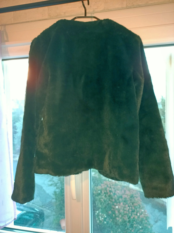 manteau fausse fourrure vert kiabi