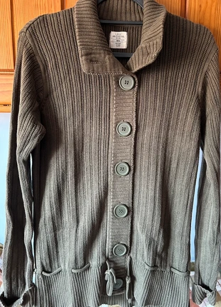 Casaco malha algodão verde caqui H&M, marca: H&M, estado: Bom, tamanho: XL / 42 / 14, €6.75, €7.79 inclui Proteção do Comprador