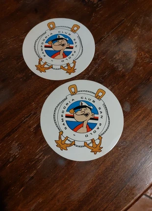 Adesivi Braccio di ferro Sampdoria club, brand: Unique Vintage, condizioni: Ottime, €6.00, €7.00 include la Protezione acquisti