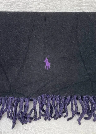 Echarpe Ralph Lauren bicolore noire violette Laine logo violet, marca: Ralph Lauren, estado: Muito bom, €44.90, €47.85 inclui Proteção do Comprador