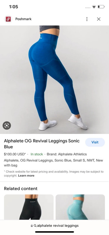Alphalete OG Revival Leggings - Sonic Blue