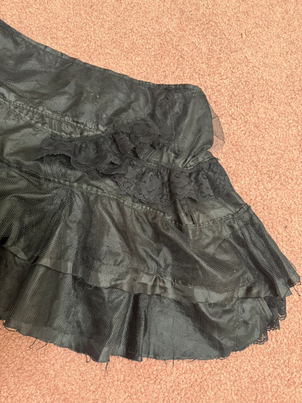 New black short skirt goth emo y2k ruffle pleated Japan 3