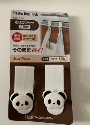 Panda bear bag holders trash plastic hook set 2 Japan, merk: made in japan, staat: Nieuw zonder prijskaartje, € 6,00, € 7,00 inclusief Kopersbescherming