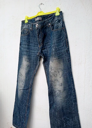 Super baggy jean descolorido desteñido estampado XL y2k 2000 aesthetic vintage, marque: JNCO, état: Très bon état, taille: XL, 45,00 €, 47,95 € Protection acheteurs incluse