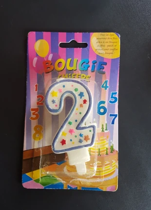 Bougie chiffre 2 anniversaire neuve, estado: Nuevo sin etiquetas, 1,00 €, 1,75 € Protección al comprador incluida