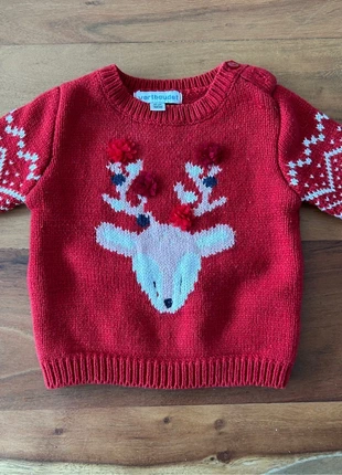 Pull de Noël rouge, brand: Vertbaudet, condizioni: Ottime, taglia: 3-6 mesi / 62 cm, €1.00, €1.75 include la Protezione acquisti