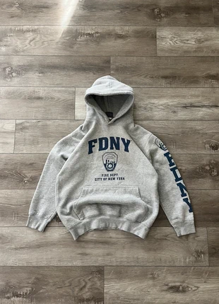 Y2K Grey FDNY Hoodie, brand: Russell Athletic, condition: Very good, size: M, $18.00, $19.60 includes Buyer Protection