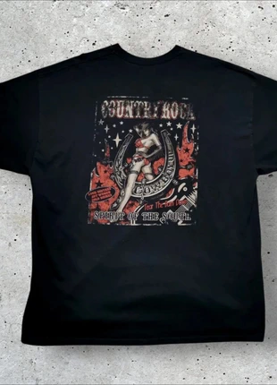 T-shirt US Country Rock 90's Vintage Y2k - Noir Taille XXL Homme - 1005, marca: Vintage Dressing, estado: Muito bom, tamanho: XXL, €10.90, €12.15 inclui Proteção do Comprador