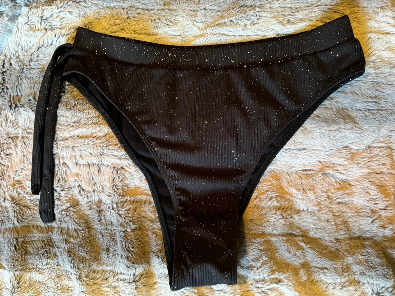 Black glitter bikini bottom 1