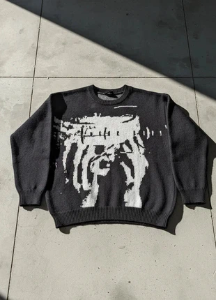 Pull Gothique Portrait Noir & Blanc – Artistique / Oversize / Streetwear / Grunge, état: Très bon état, taille: M, 59,90 €, 63,60 € Protection acheteurs incluse