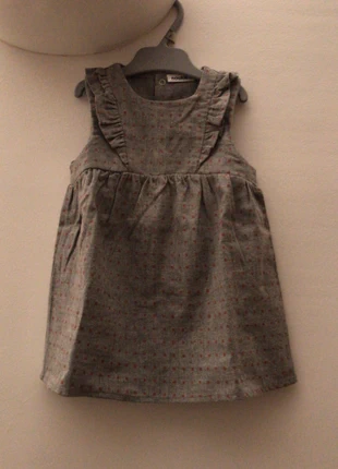 Robe Noukies grise à pois roses, brand: Noukie's, condition: Very good, size: 6-9 months / 68 cm, €4.00, €4.90 includes Buyer Protection