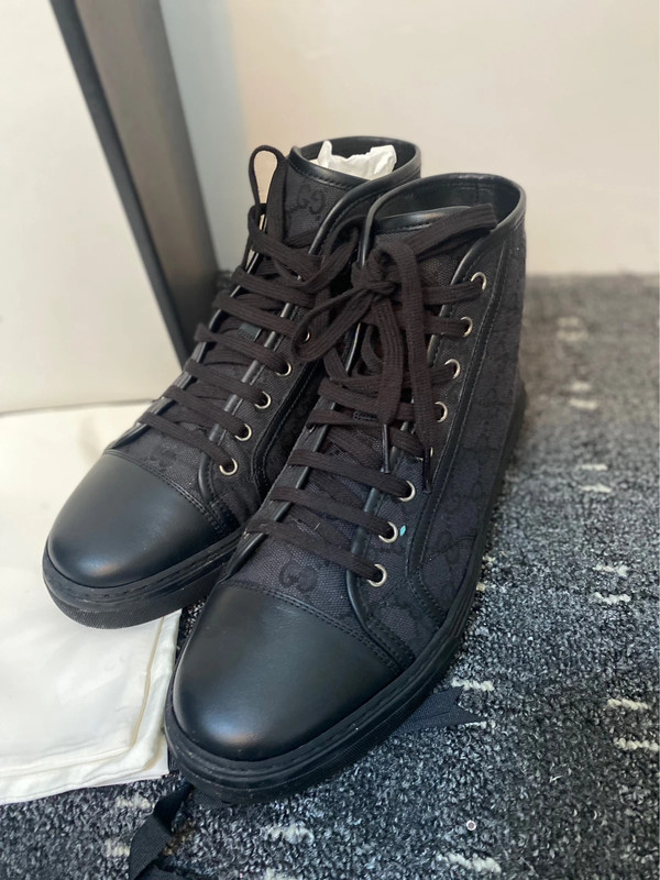 Gucci canvas clearance high top sneakers