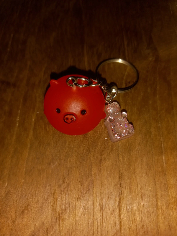 Porte clé cochon boule