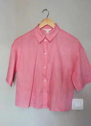 Blusa de manga corta rosa, marca: H&M, estado: Muito bom, tamanho: XS / 34 / 6, €7.00, €8.05 inclui Proteção do Comprador