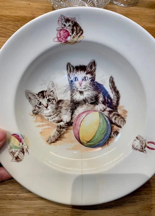 2 assiettes creuses vintage thème chat, marque: Vintage, état: Bon état, 3,00 €, 3,85 € Protection acheteurs incluse