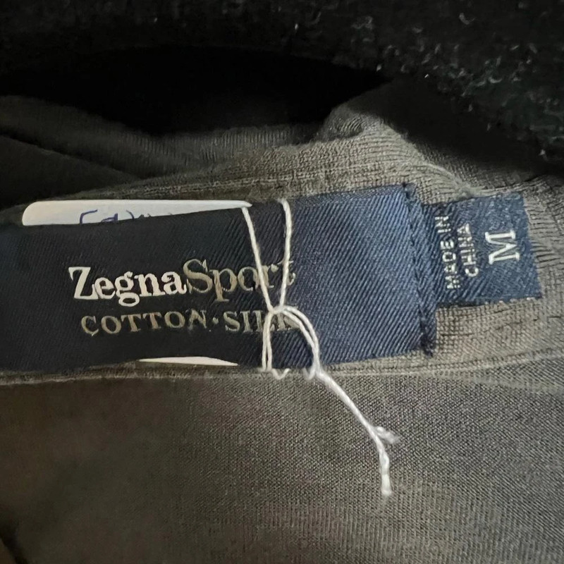 Zegna Sport 70% Silk & 30% Cotton Soft Long Polo Size M 3