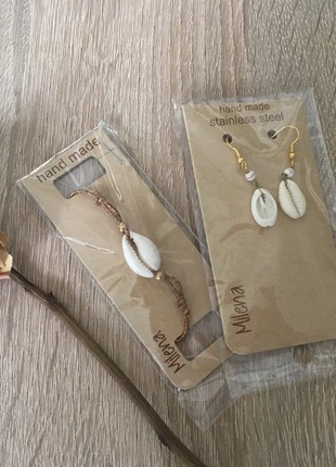 Ensemble bijoux coquillages 🐚 bracelet+ boucles d’oreilles, brand: Milena, condition: New with tags, €9.90, €11.10 includes Buyer Protection