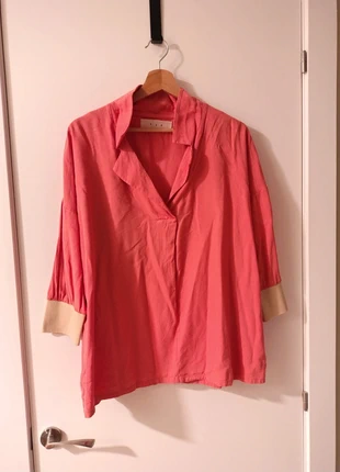 Camisa oversize coral/rojo ladrillo PAN, talla L, marque: ONLY, état: Bon état, taille: L / 40 / 12, 5,00 €, 5,95 € Protection acheteurs incluse