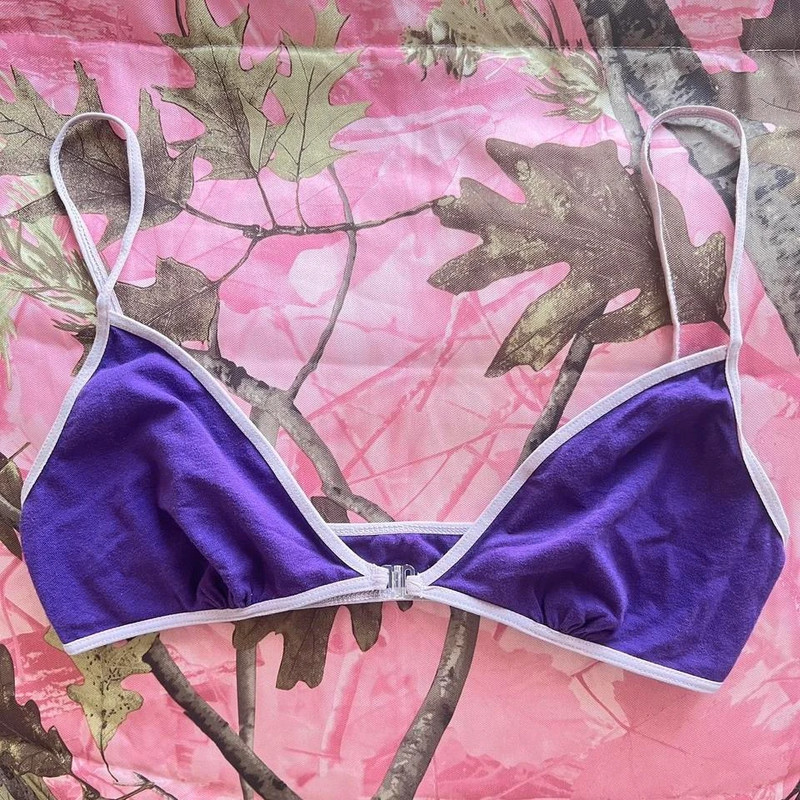 y2k purple cotton triangle bralette 1