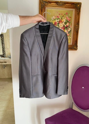 Fato cinzento completo, merk: Suits Inc, staat: Nieuw zonder prijskaartje, maat: 5XL, € 35,00, € 37,45 inclusief Kopersbescherming