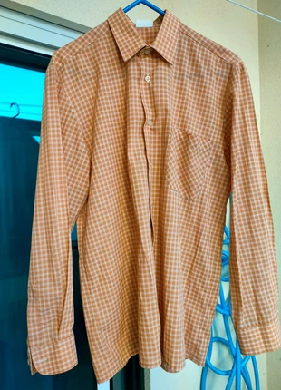 Camisa padrão xadrez branco e laranja, état: Très bon état, taille: M, 2,50 €, 3,33 € Protection acheteurs incluse