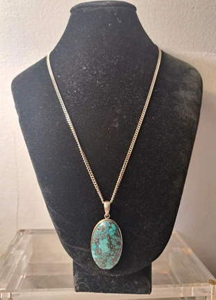 Chaine + pendentif argent 925 et turquoise, marke: Argent, zustand: Sehr gut, 65,00 €, 68,95 € beinhaltet Vinted-Käuferschutz Pro