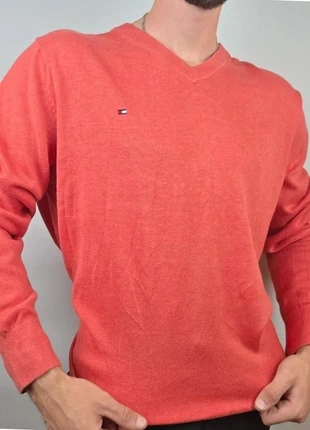 Pull Tommy Hilfiger col v corail taille XL, marke: Tommy Hilfiger, zustand: Sehr gut, größe: XL, 22,00 €, 23,80 € beinhaltet Vinted-Käuferschutz Pro