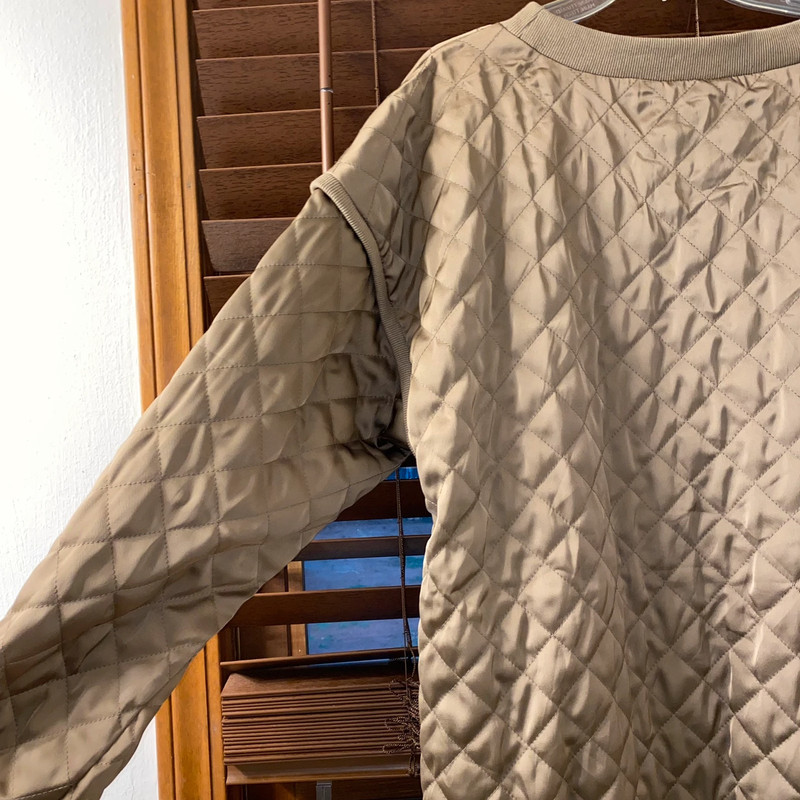 NWT $128 Anthropologie x Flat White Quilted V Neck Long Sleeves Pullover L 5