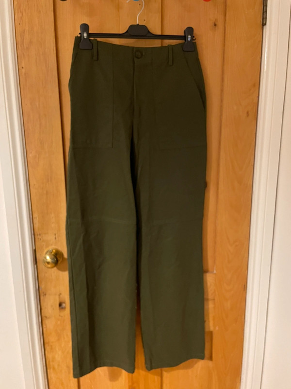 Zara khaki utility cargo trousers | Vinted