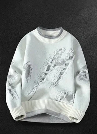 Pull blanc cassé effet usé streetwear homme - Taille M, brand: y2k, condizioni: Ottime, taglia: M, €54.00, €57.40 include la Protezione acquisti