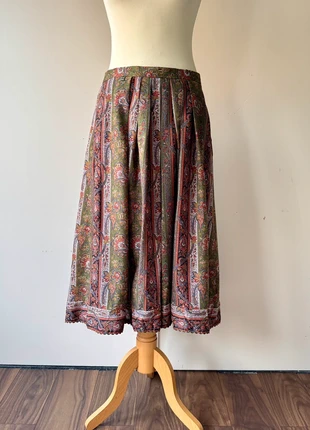 Vintage Julius Lang 100% pure wool midi long skirt 38 40 green paisley heritage classic, marca: Vintage Dressing, estado: Muy bueno, tamaño: L / 40 / 12, 49,00 €, 52,15 € Protección al comprador Pro incluida