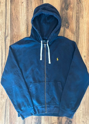 Full zip Ralph Lauren bleu marine logo jaune en taille L, brand: Ralph Lauren, condition: Very good, size: L, €70.00, €74.20 includes Buyer Protection