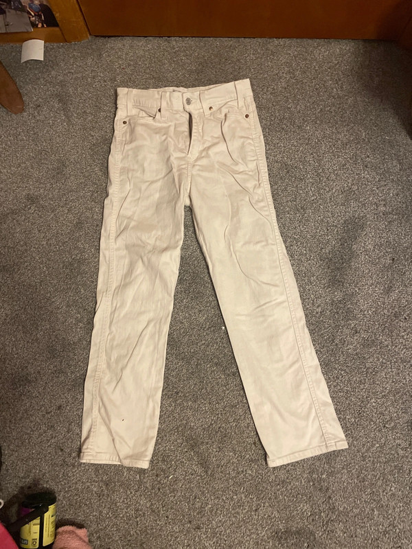 cream jeans 1