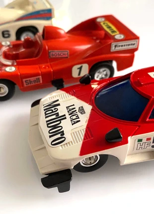 3 Vintage Road Racing Cars from 80's racing track, merk: Porsche and Lancia, staat: Goed, maat: Universeel, € 25,00, € 26,95 inclusief Kopersbescherming