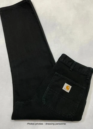 Jean Carhartt wip NoirLarge Single Knee Pant Baggy Carpenter Denim Taille S w29 /542, marque: Carhartt, état: Très bon état, taille: W29 | FR 38, 49,00 €, 52,15 € Protection acheteurs incluse