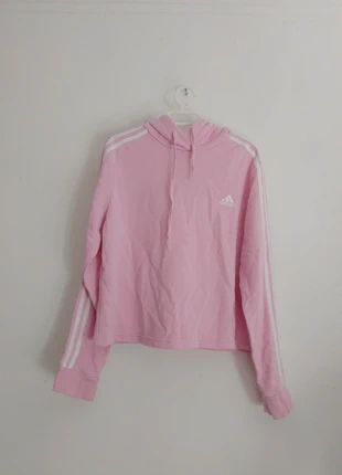 Adidas Essentials 3-Stripes Cropped Hoodie – Relaxed Fit – Women's Streetwear, marca: adidas, estado: Muito bom, tamanho: Tamanho único, €50.00, €53.20 inclui Proteção do Comprador