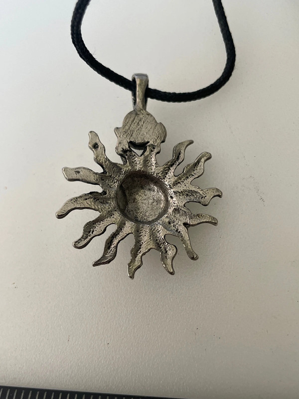 Mystical Sun Pendant With Iridescent Orb 4