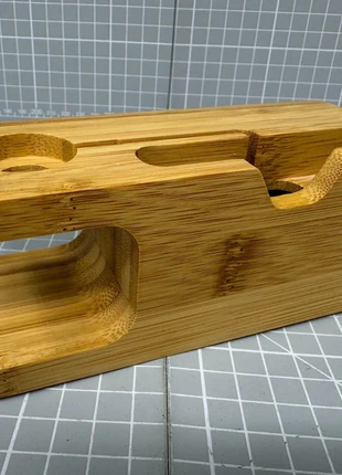Elekin Wooden Bamboo Stand for Mobile Smart Phone iPhone Apple Watch Charger, brand: Bamboo, condition: Very good, £3.51, £4.39 includes Buyer Protection