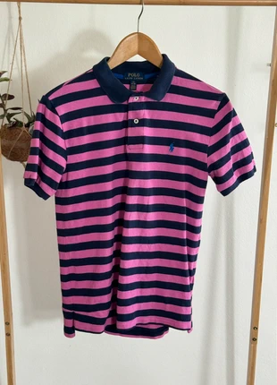 Polo by Ralph Lauren fuchsia rayure bleu marine 100% coton Taille 14/16 ans - L, marque: Polo Ralph Lauren, état: Bon état, taille: L, 7,00 €, 8,05 € Protection acheteurs (Pro) incluse