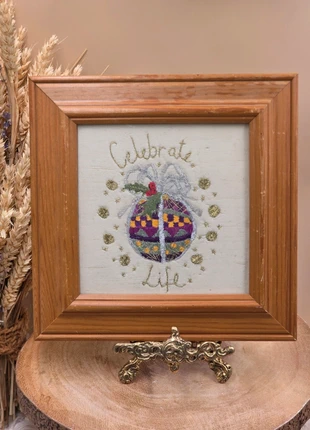 Vintage Holiday Embroidery Picture, brand: Unique Vintage, condition: Good, £23.00, £24.85 includes Buyer Protection