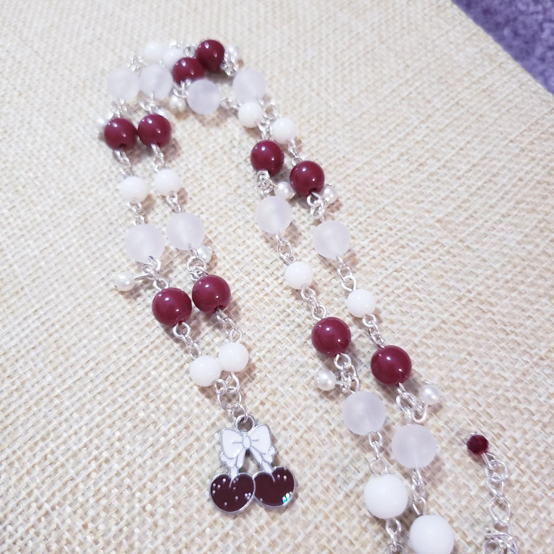 Red Cherries Necklace 2