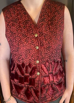 Gilet sans manche vintage velour effet satiné rené derhy, brand: René Derhy, condition: Very good, size: M / 38 / 10, €6.50, €7.53 includes Buyer Protection