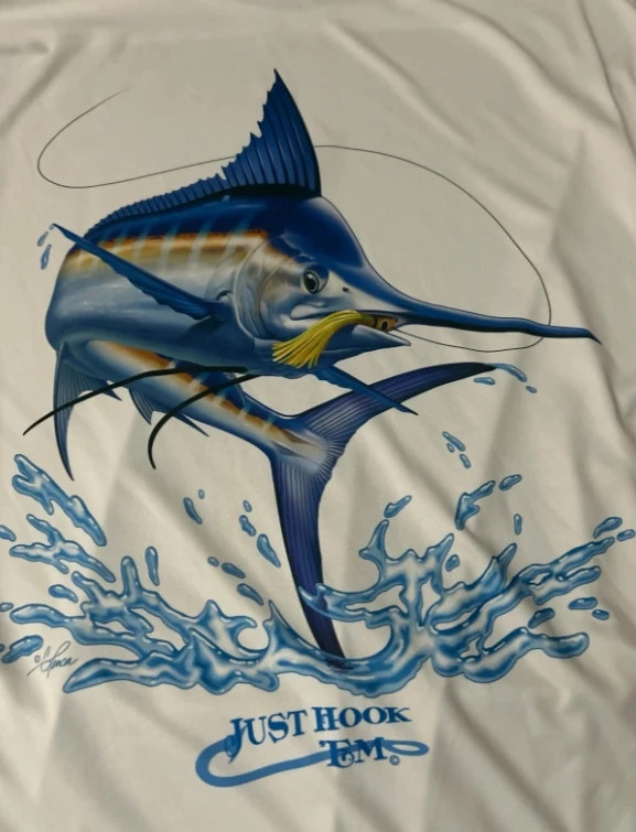 Just Hook Em Fishing Shirt Long Sleeve Xtreme-Tek Sz Large nwt 2