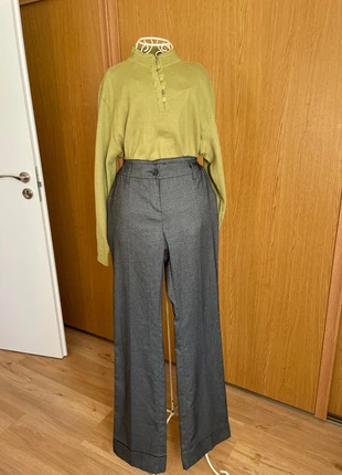 Pantalon tailleur Morgan élégant jambes larges noir chiné, marca: Morgan, estado: Muy bueno, tamaño: XL / 42 / 14, 16,00 €, 17,50 € Protección al comprador incluida