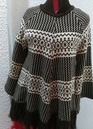 jersey- poncho marron vintage, marca: Vintage, estado: Muy bueno, tamaño: Talla única, 6,00 €, 7,00 € Protección al comprador incluida