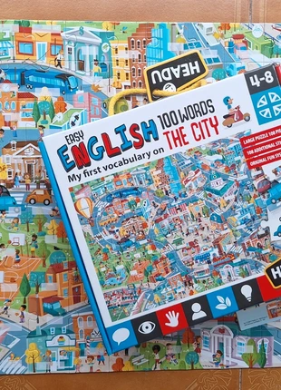 Puzzle inglés "Easy English 100 words" de Headu, merk: Headu, staat: Nieuw zonder prijskaartje, € 12,00, € 13,30 inclusief Kopersbescherming